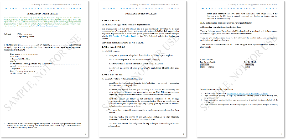 LEAR Appointment Letter