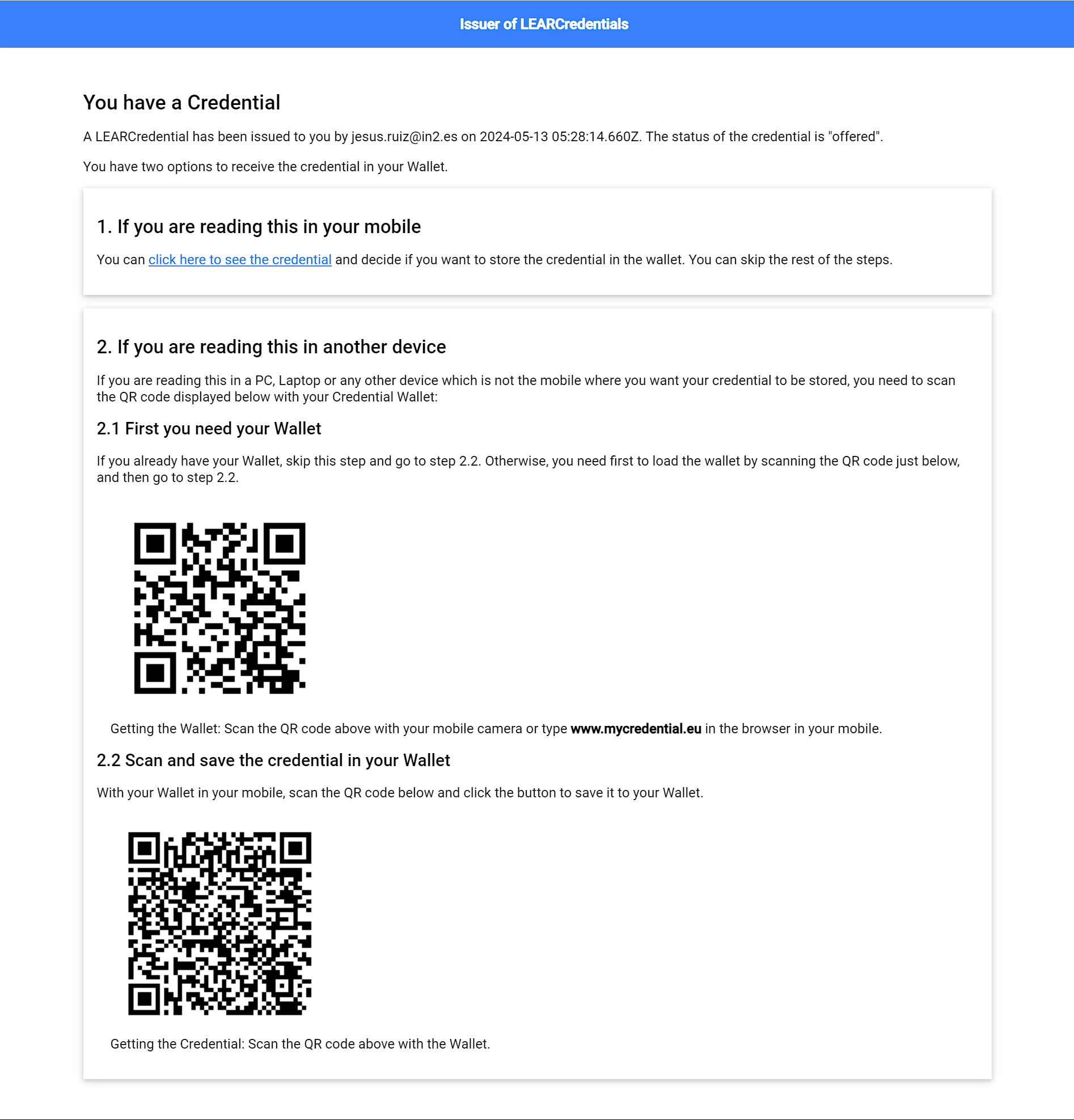 Employee Issuer portal initial